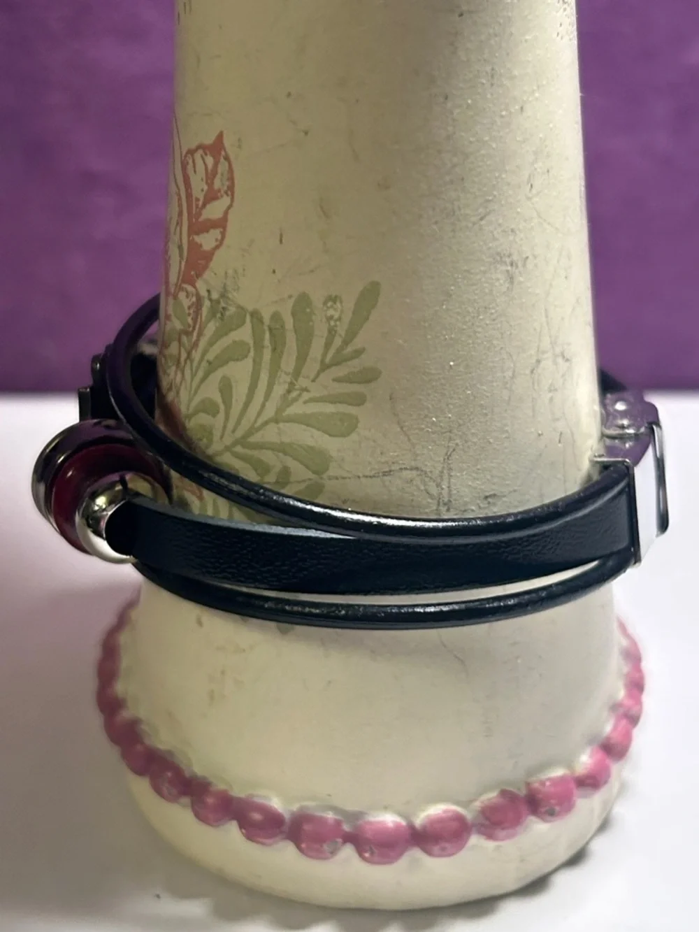 Red Guitar-Head 🎸 Leather Wrap Bracelet